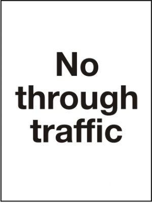 No Though Traffic