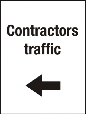 Contractors Traffic Left Arrow