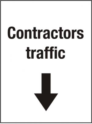 Contractors Traffic Down Arrow