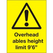 Overhad Ables Height Limit 9"6