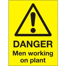 Danger Men Working On Plant