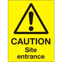 Caution Site Entrance
