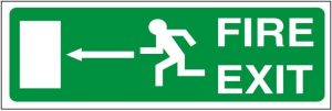 Fire Exit Left Arrow