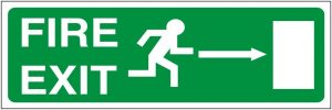 Fire Exit Right Arrow