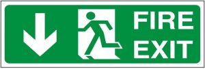 Fire Exit Down Arrow