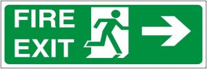Fire Exit Right Arrow