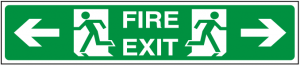 Fire Exit Man Left & Right