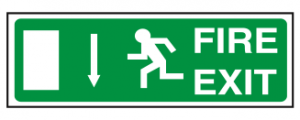 Fire Exit Down Arrow