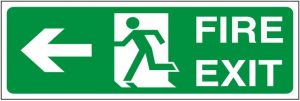 Fire Exit Left Arrow