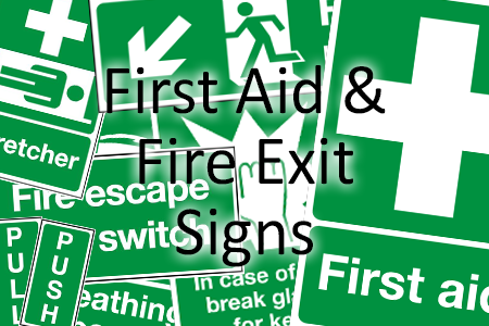 First Aid & Fire Exit Signs